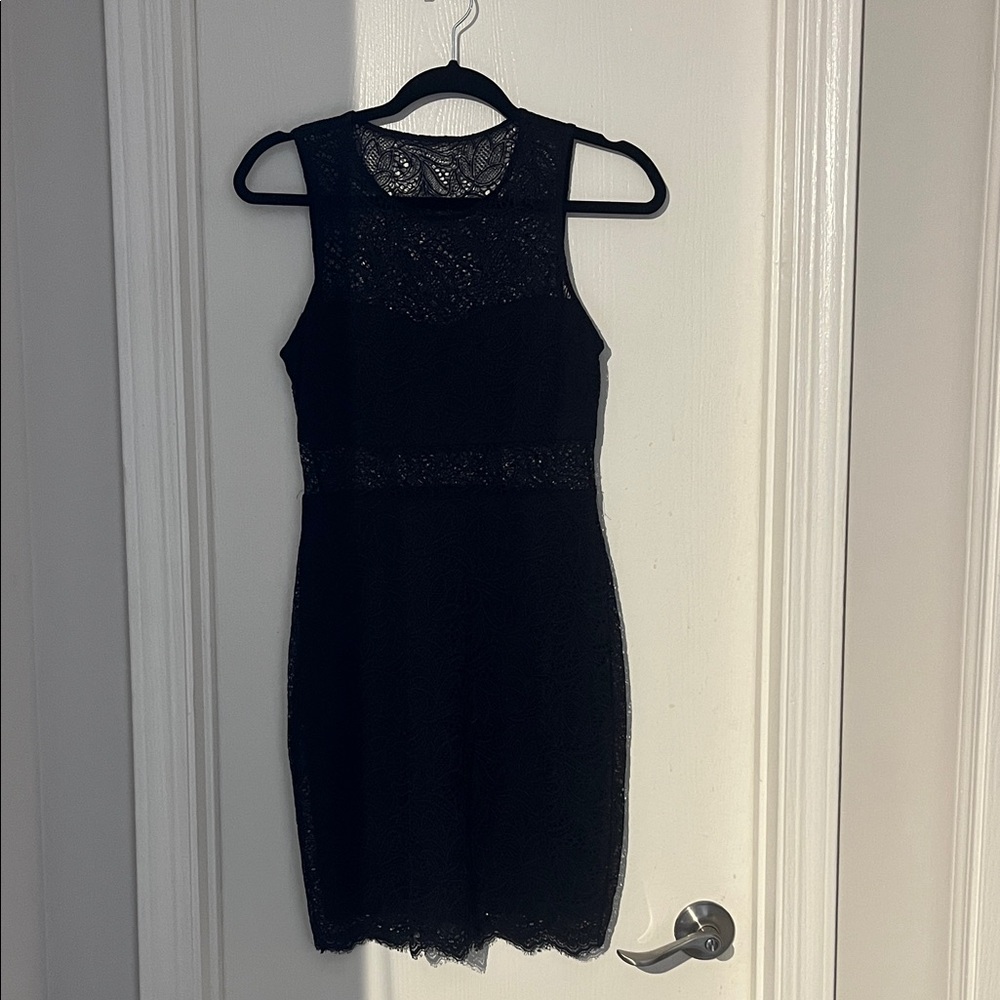 Express Black Lace Mini Dress